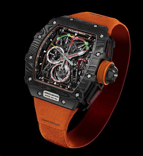 richard mille orange band|richard mille mclaren price.